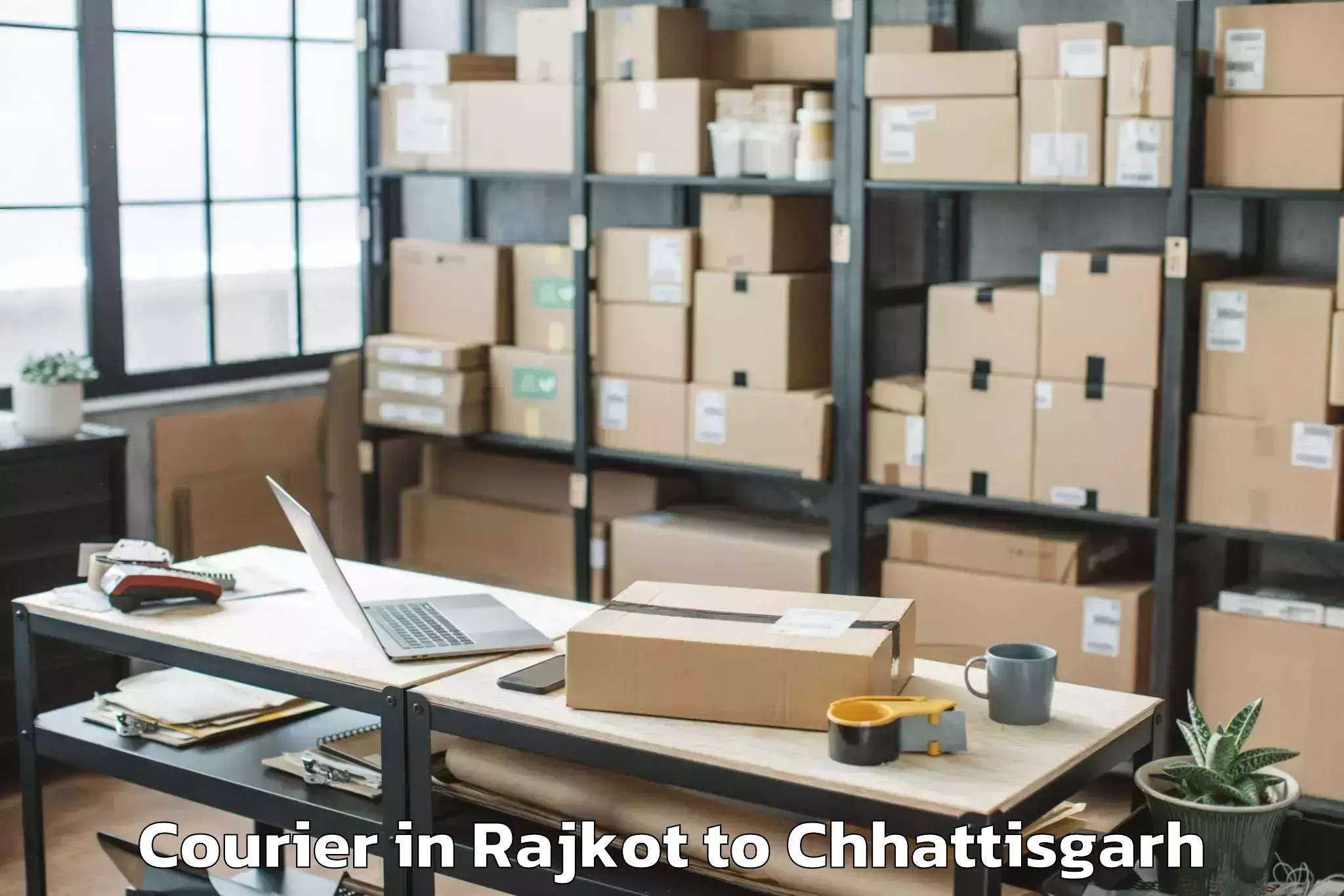 Easy Rajkot to Korba Courier Booking